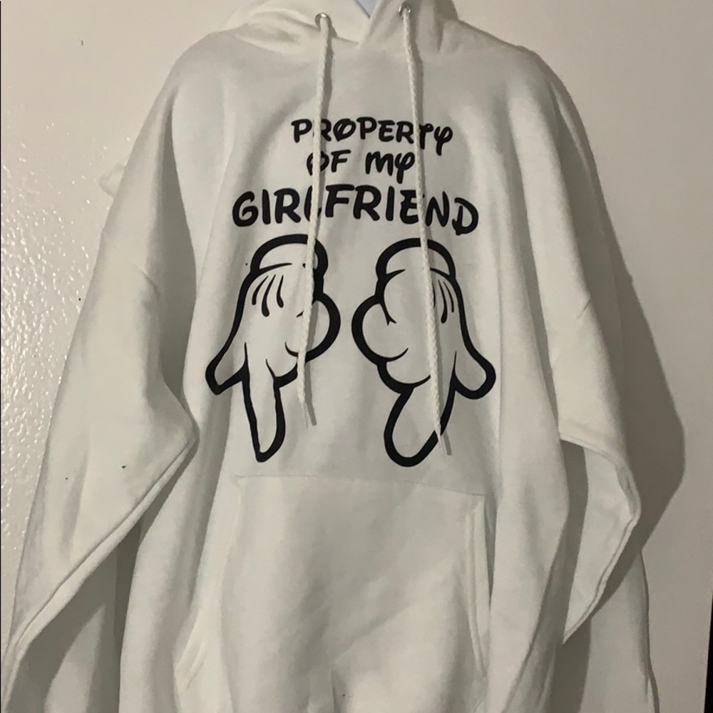 Property of my Girlfriend-Hooded Sweatshirt   Hanes